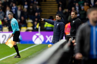 030224 - Watford v Cardiff City - Sky Bet League Championship - Erol Bulut manager of Cardiff City gives instructions