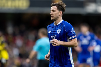 030224 - Watford v Cardiff City - Sky Bet League Championship - Ryan Wintle of Cardiff City looks on