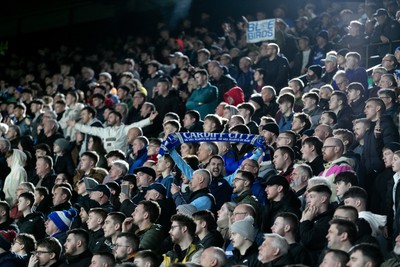 030224 - Watford v Cardiff City - Sky Bet League Championship - Fans of Cardiff City celebrate their team’s victory