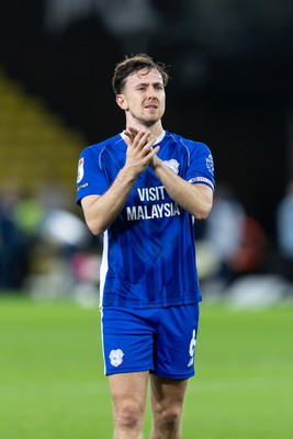 030224 - Watford v Cardiff City - Sky Bet League Championship - Ryan Wintle of Cardiff City applauds the fans after their sides victory