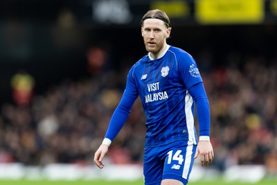 030224 - Watford v Cardiff City - Sky Bet League Championship - Josh Bowler of Cardiff City looks on