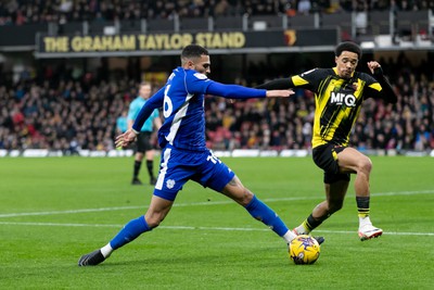 030224 - Watford v Cardiff City - Sky Bet League Championship - Karlan Grant of Cardiff City in action