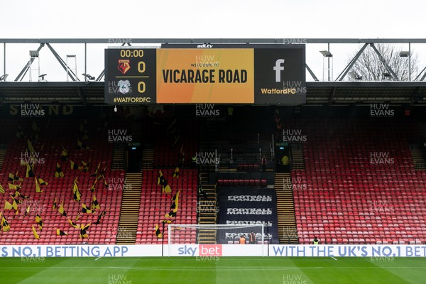 030224 - Watford v Cardiff City - Sky Bet League Championship - A general view of Vicarage Road
