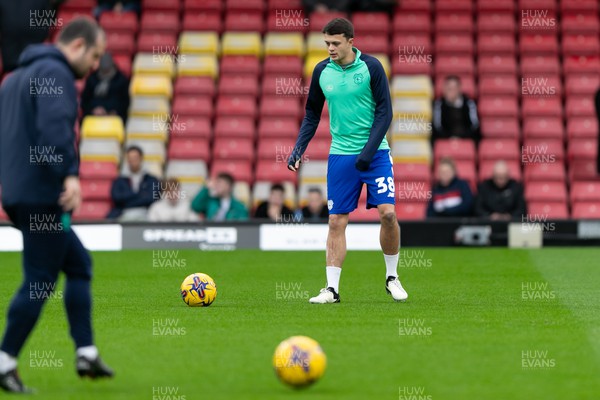 030224 - Watford v Cardiff City - Sky Bet League Championship - Perry Ng of Cardiff City warming up