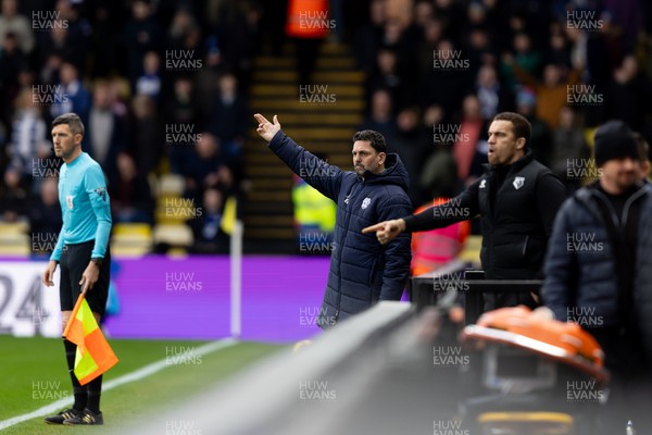 030224 - Watford v Cardiff City - Sky Bet League Championship - Erol Bulut manager of Cardiff City gives instructions