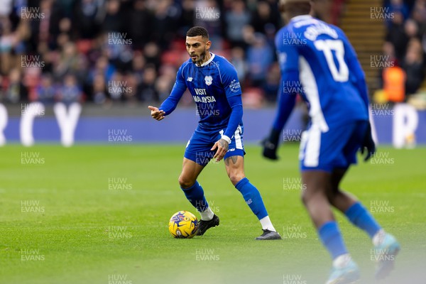 030224 - Watford v Cardiff City - Sky Bet League Championship - Karlan Grant of Cardiff City in action