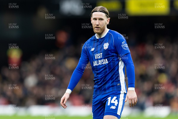 030224 - Watford v Cardiff City - Sky Bet League Championship - Josh Bowler of Cardiff City looks on