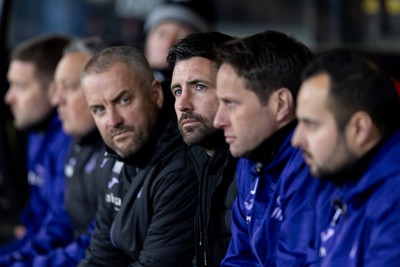 120325 - Watford v Swansea City - Sky Bet League Championship - Alan Sheehan manager of Swansea City looks on