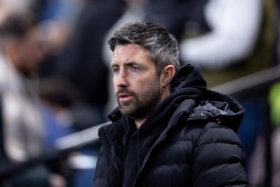 120325 - Watford v Swansea City - Sky Bet League Championship - Alan Sheehan manager of Swansea City looks on