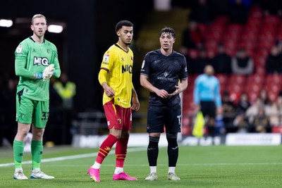 120325 - Watford v Swansea City - Sky Bet League Championship - Goncalo Franco of Swansea City looks on