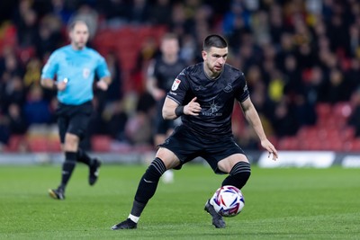 120325 - Watford v Swansea City - Sky Bet League Championship - Zan Vipotnik of Swansea City controls the ball