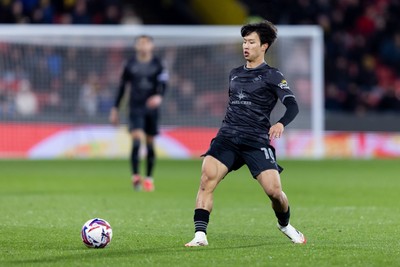 120325 - Watford v Swansea City - Sky Bet League Championship - Eom Ji-Sung of Swansea City in action