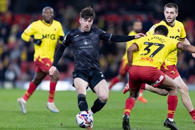 120325 - Watford v Swansea City - Sky Bet League Championship - Josh Key of Swansea City in action