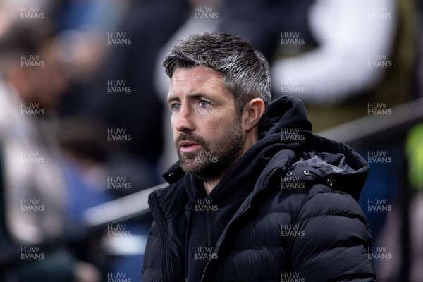 120325 - Watford v Swansea City - Sky Bet League Championship - Alan Sheehan manager of Swansea City looks on