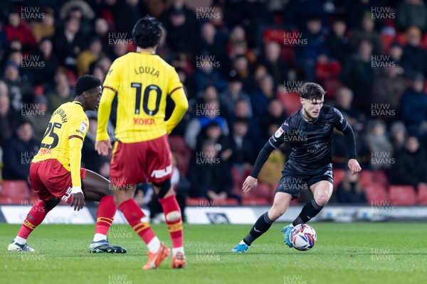 120325 - Watford v Swansea City - Sky Bet League Championship - Liam Cullen of Swansea City in action