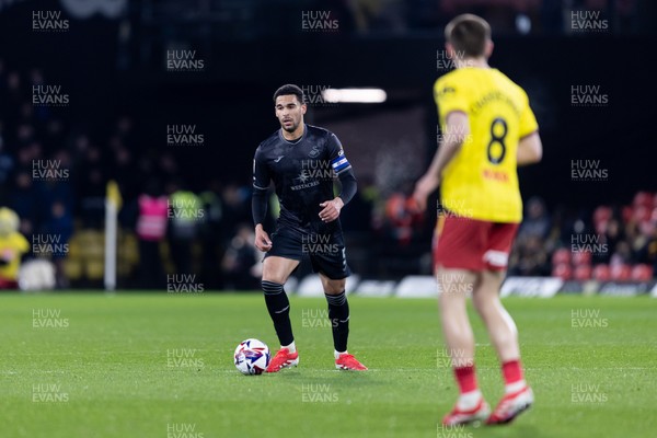 120325 - Watford v Swansea City - Sky Bet League Championship - Ben Cabango of Swansea City in action