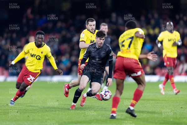 120325 - Watford v Swansea City - Sky Bet League Championship - Josh Key of Swansea City in action