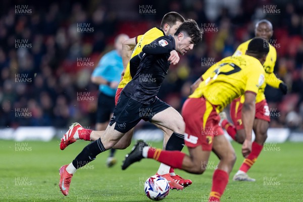 120325 - Watford v Swansea City - Sky Bet League Championship - Josh Key of Swansea City in action