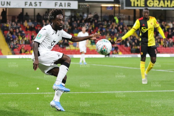 240919 - Watford v Swansea City, Carabao Cup, Third Round - Nathan Dyer of Swansea City controls the ball