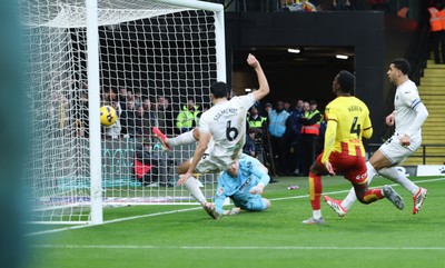 310126 - Watford v Swansea City, EFL Sky Bet Championship - Marko Stamenic of Swansea City scores the opening goal