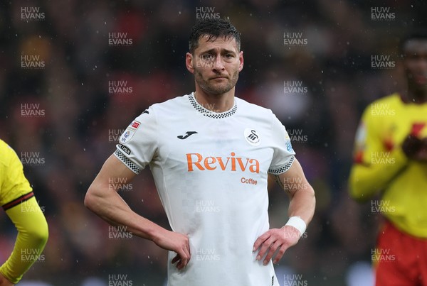 310126 - Watford v Swansea City, EFL Sky Bet Championship - Joel Ward of Swansea City