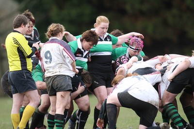 28.03.10 ... Waunarlwydd v Seven Sisters, WRU Women's National Plate Final 2009-10. -  Action from the plate final between Waunarlwydd (white shirts) and Seven Sisters 