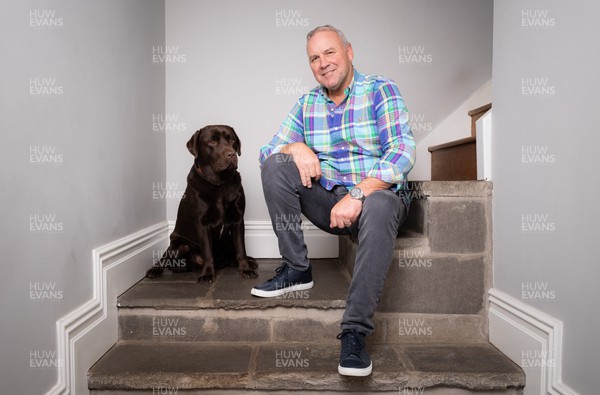 160123 -Former Wales rugby head coach Wayne Pivac, with his dog Dusty, at his home in the Vale of Glamorgan