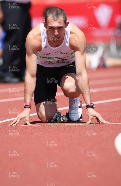 12.06.10.. Welsh Athletics Championships 2010 -  Swansea Harriers David Green in the heats of the Mens 400m 