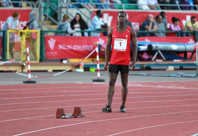 150714 - Welsh Athletics International held at the Cardiff International Sports Stadium - Christian Malcolm who competes in his last ever race