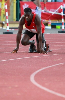 150714 - Welsh Athletics International held at the Cardiff International Sports Stadium - Christian Malcolm who competes in his last ever race