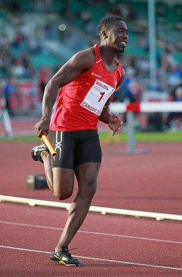 150714 - Welsh Athletics International held at the Cardiff International Sports Stadium - Christian Malcolm who competes in his last ever race