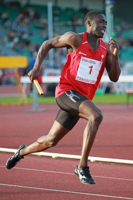 150714 - Welsh Athletics International held at the Cardiff International Sports Stadium - Christian Malcolm who competes in his last ever race