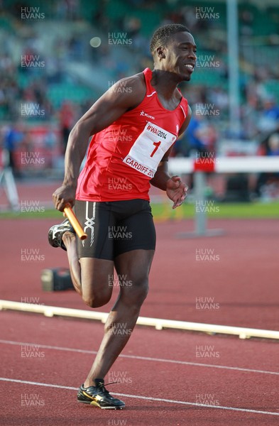 150714 - Welsh Athletics International held at the Cardiff International Sports Stadium - Christian Malcolm who competes in his last ever race