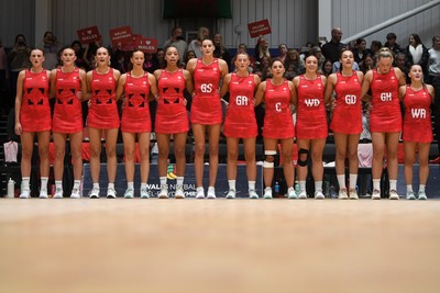 221125 - Welsh Feathers v Zimbabwe Gems - International Netball Match - Wales anthem