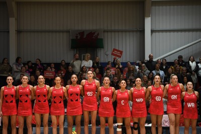 221125 - Welsh Feathers v Zimbabwe Gems - International Netball Match - Wales anthem