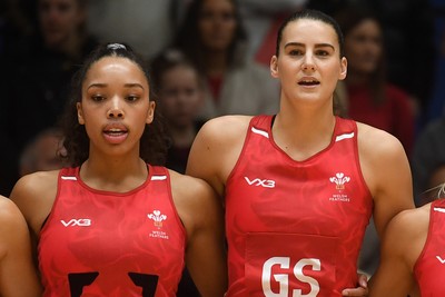 221125 - Welsh Feathers v Zimbabwe Gems - International Netball Match - Wales anthem