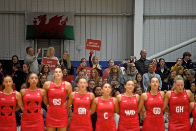 221125 - Welsh Feathers v Zimbabwe Gems - International Netball Match - Wales anthem