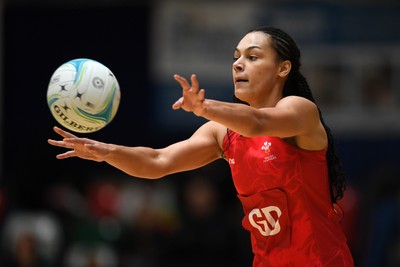 221125 - Welsh Feathers v Zimbabwe Gems - International Netball Match - Caris Morgan of Wales