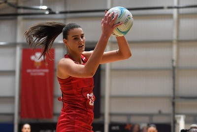 221125 - Welsh Feathers v Zimbabwe Gems - International Netball Match - Georgia Rowe of Wales