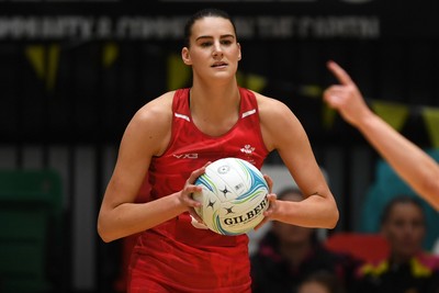 221125 - Welsh Feathers v Zimbabwe Gems - International Netball Match - Georgia Rowe of Wales