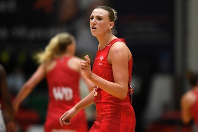 221125 - Welsh Feathers v Zimbabwe Gems - International Netball Match - Millie Carter of Wales
