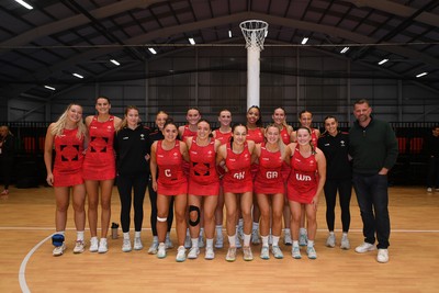 221125 - Welsh Feathers v Zimbabwe Gems - International Netball Match - Wales team picture