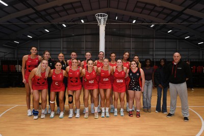 221125 - Welsh Feathers v Zimbabwe Gems - International Netball Match - Wales team picture