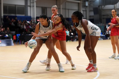 221125 - Welsh Feathers v Zimbabwe Gems - International Netball Match - Caris Morgan of Wales