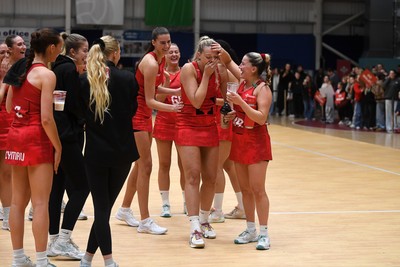 221125 - Welsh Feathers v Zimbabwe Gems - International Netball Match - Player of the match Leah Midleton of Wales