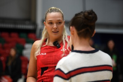 221125 - Welsh Feathers v Zimbabwe Gems - International Netball Match - Player of the match Leah Midleton of Wales