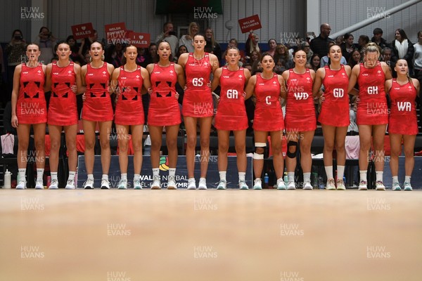 221125 - Welsh Feathers v Zimbabwe Gems - International Netball Match - Wales anthem