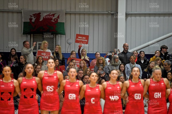 221125 - Welsh Feathers v Zimbabwe Gems - International Netball Match - Wales anthem