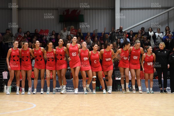 221125 - Welsh Feathers v Zimbabwe Gems - International Netball Match - Wales anthem