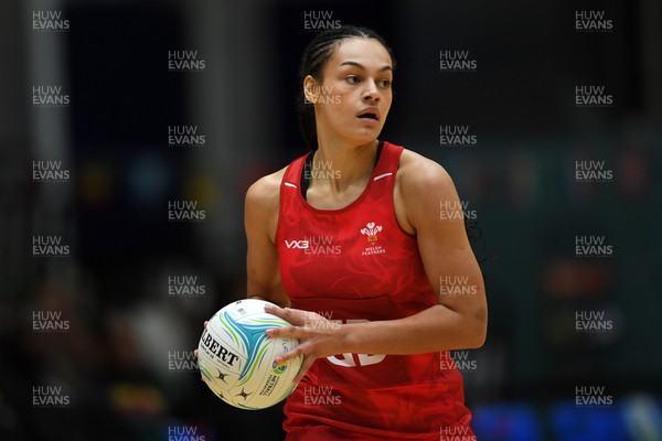 221125 - Welsh Feathers v Zimbabwe Gems - International Netball Match - Caris Morgan of Wales